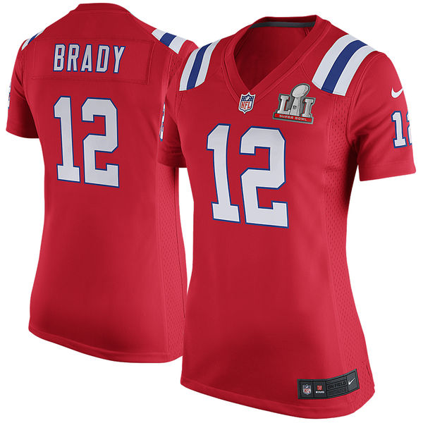 Tom Brady New England Patriots Nike Women's Super Bowl LI Bound Game Jersey - Red
